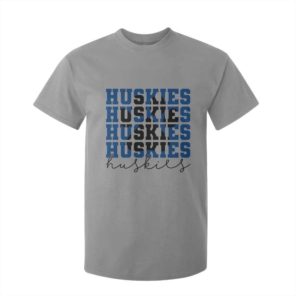 Husky Fan Paw Inset T Shirt For Kid Team Pride School Spirit TS12 Sport Gray Print Your Wear
