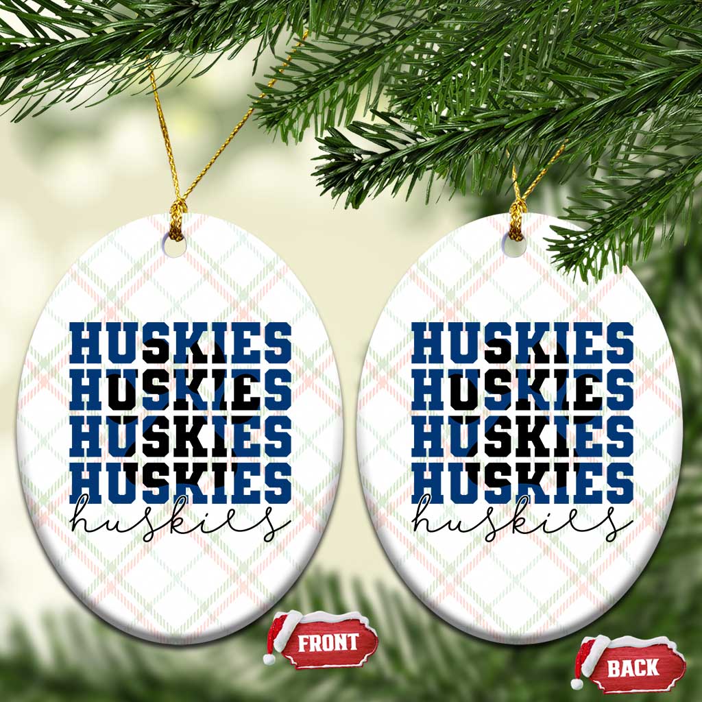 Husky Fan Paw Inset Ceramic Ornament Team Pride School Spirit TS12 Print Your Wear