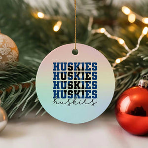 Husky Fan Paw Inset Ceramic Ornament Team Pride School Spirit TS12 1pc Pastel Print Your Wear