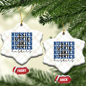 Husky Fan Paw Inset Ceramic Ornament Team Pride School Spirit TS12 Print Your Wear