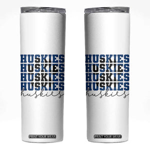 Husky Fan Paw Inset Skinny Tumbler Team Pride School Spirit TS12 White Print Your Wear