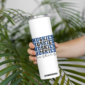 Husky Fan Paw Inset Skinny Tumbler Team Pride School Spirit TS12 Print Your Wear
