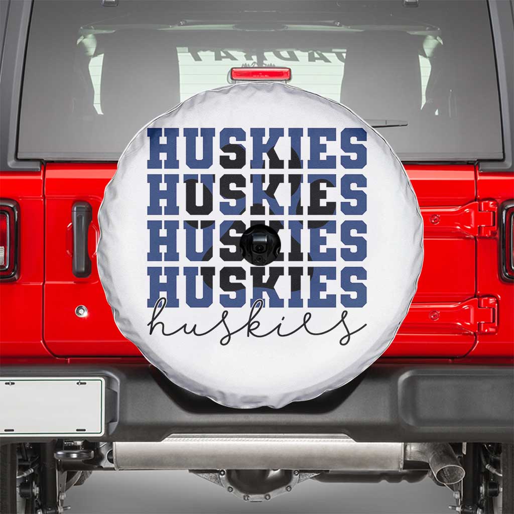 Husky Fan Paw Inset Spare Tire Cover Team Pride School Spirit TS12 White Print Your Wear