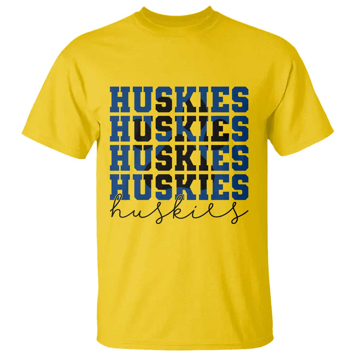 Husky Fan Paw Inset T Shirt Team Pride School Spirit TS12 Daisy Print Your Wear