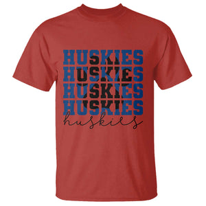 Husky Fan Paw Inset T Shirt Team Pride School Spirit TS12 Red Print Your Wear