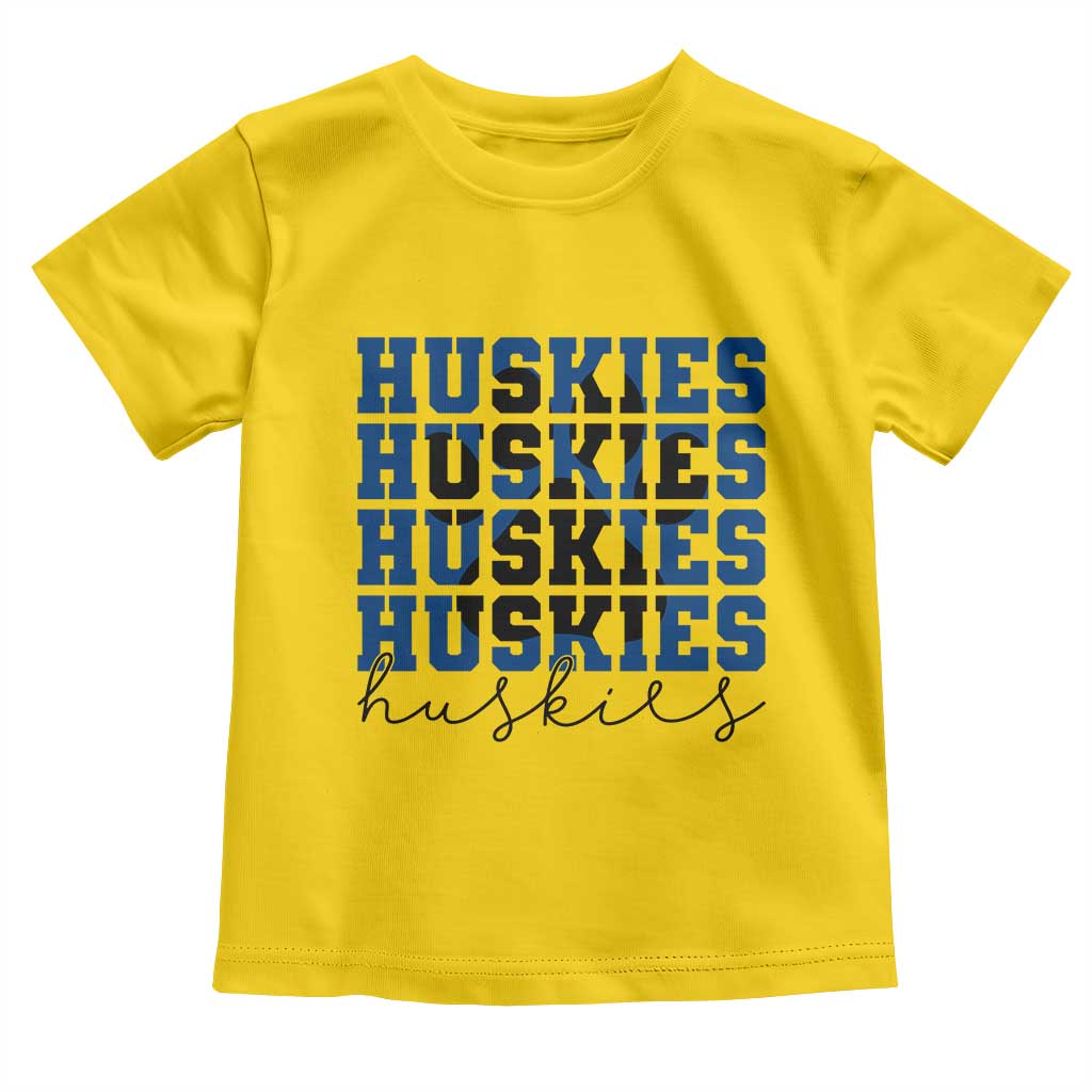 Husky Fan Paw Inset Toddler T Shirt Team Pride School Spirit TS12 Daisy Print Your Wear