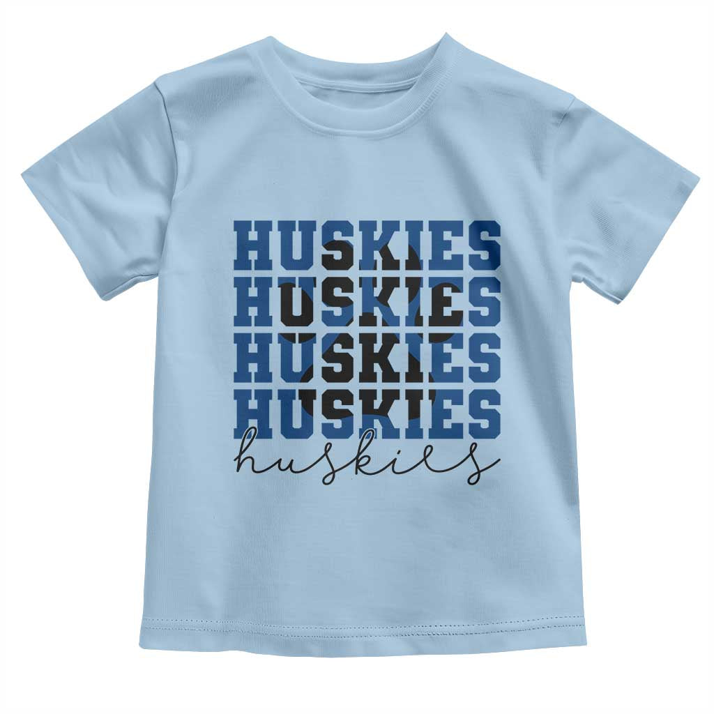 Husky Fan Paw Inset Toddler T Shirt Team Pride School Spirit TS12 Light Blue Print Your Wear