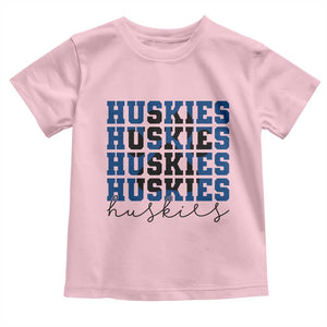 Husky Fan Paw Inset Toddler T Shirt Team Pride School Spirit TS12 Light Pink Print Your Wear