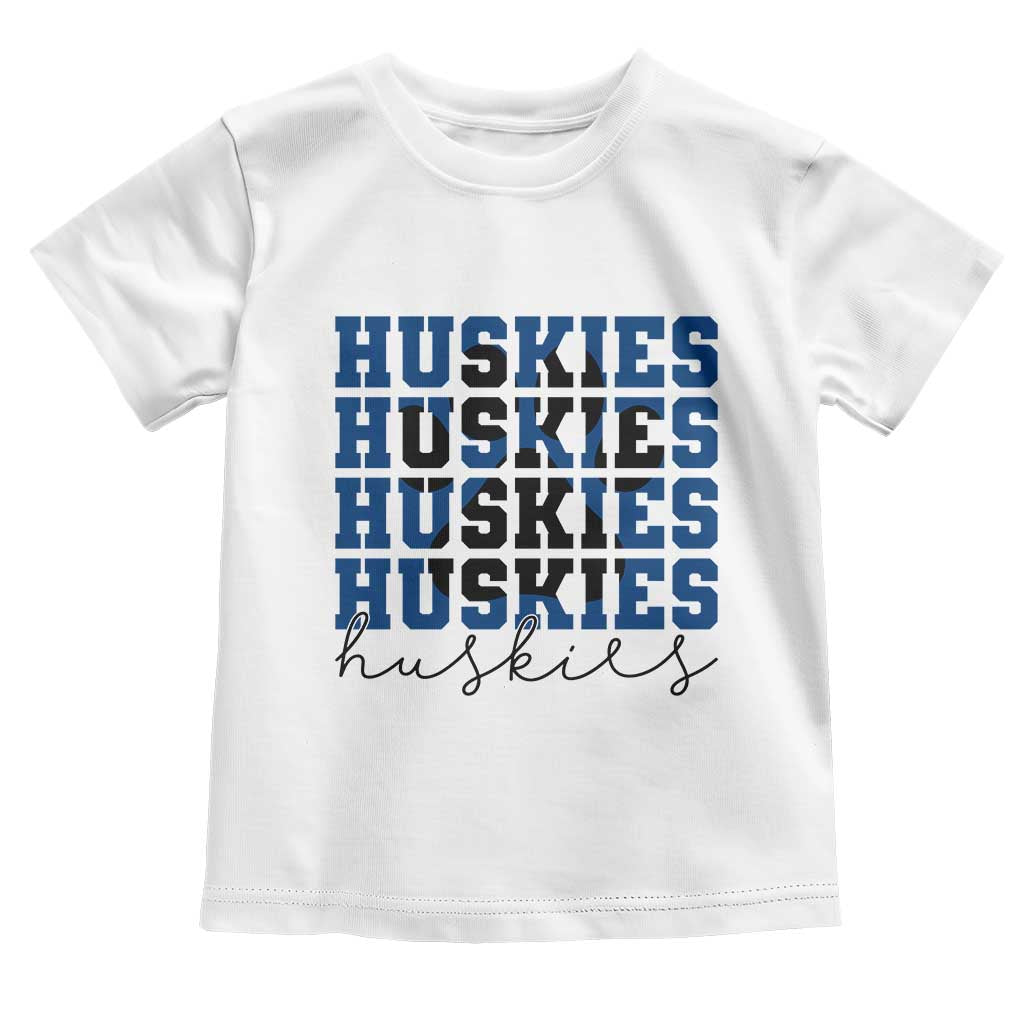 Husky Fan Paw Inset Toddler T Shirt Team Pride School Spirit TS12 White Print Your Wear