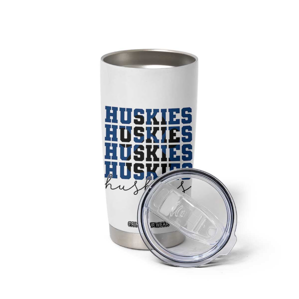 Husky Fan Paw Inset Tumbler Cup Team Pride School Spirit TS12 Print Your Wear