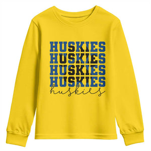 Husky Fan Paw Inset Youth Sweatshirt Team Pride School Spirit TS12 Daisy Print Your Wear