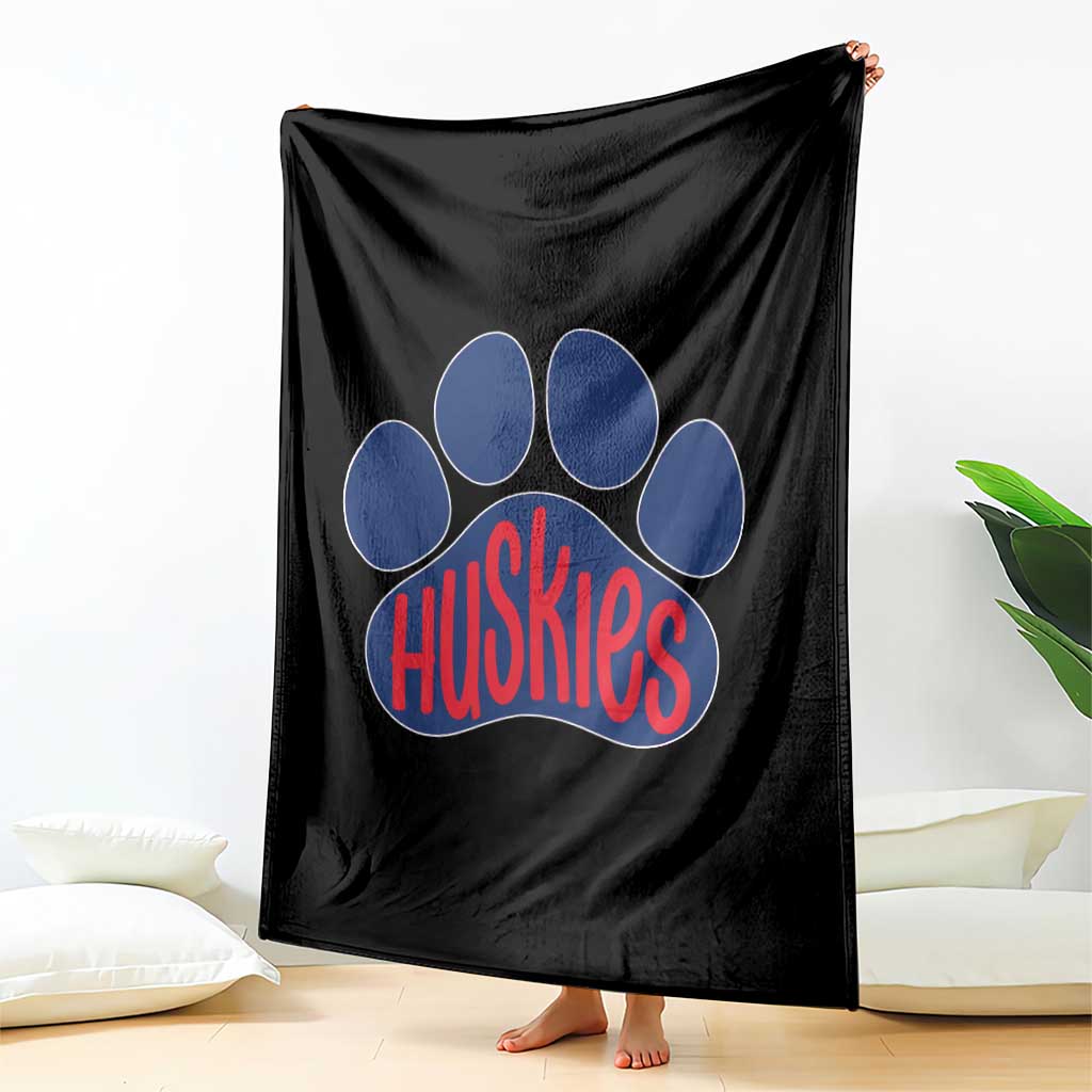 Siberian Husky Fan Paw Throw Blanket Sports Dog Lover TS12 Print Your Wear