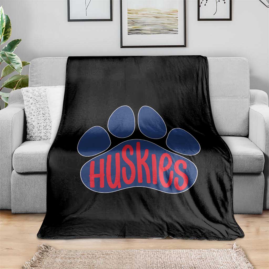 Siberian Husky Fan Paw Throw Blanket Sports Dog Lover TS12 Print Your Wear