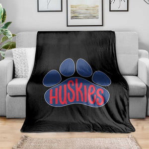 Siberian Husky Fan Paw Throw Blanket Sports Dog Lover TS12 Print Your Wear