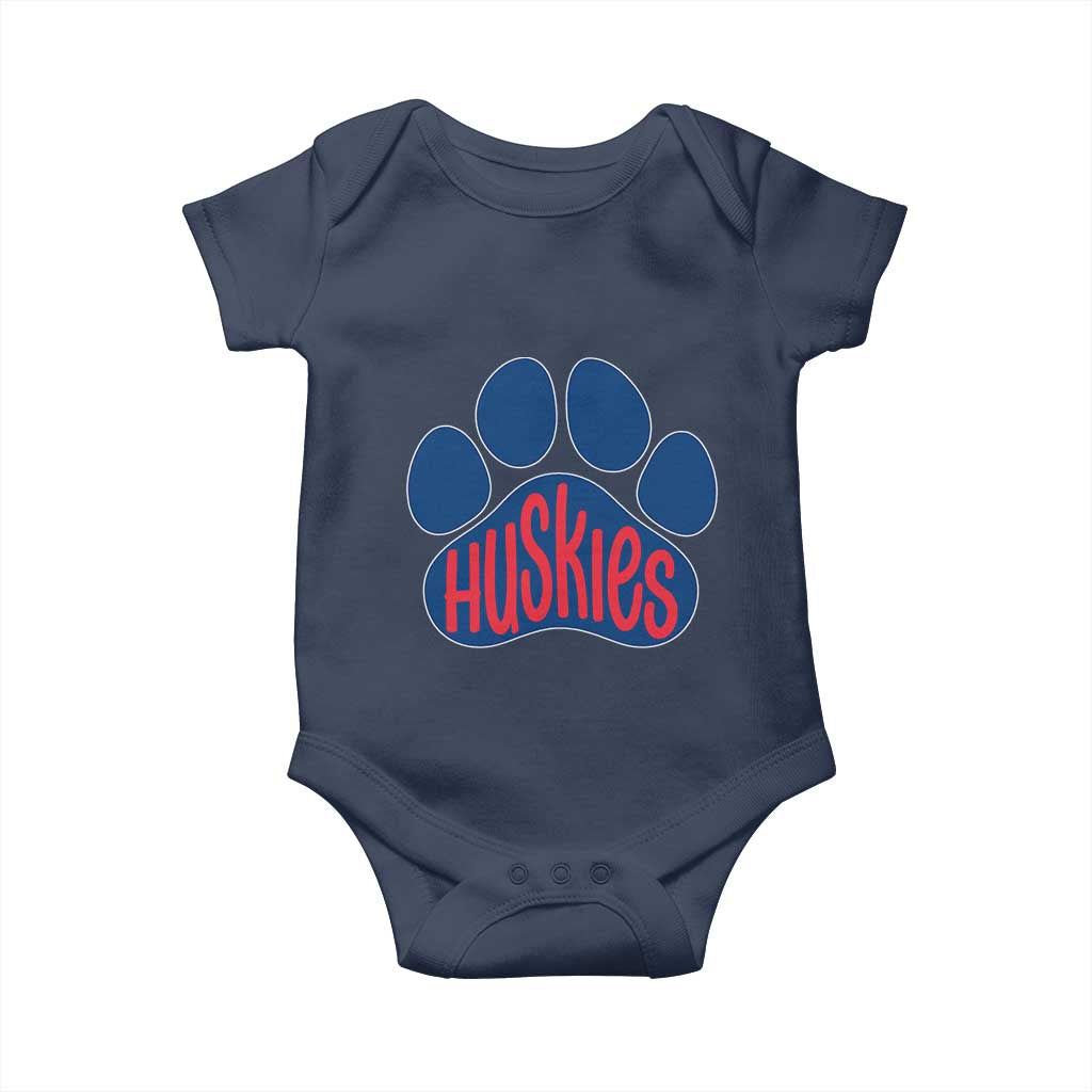 Siberian Husky Fan Paw Baby Onesie Sports Dog Lover TS12 Navy Print Your Wear