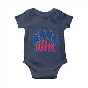 Siberian Husky Fan Paw Baby Onesie Sports Dog Lover TS12 Navy Print Your Wear
