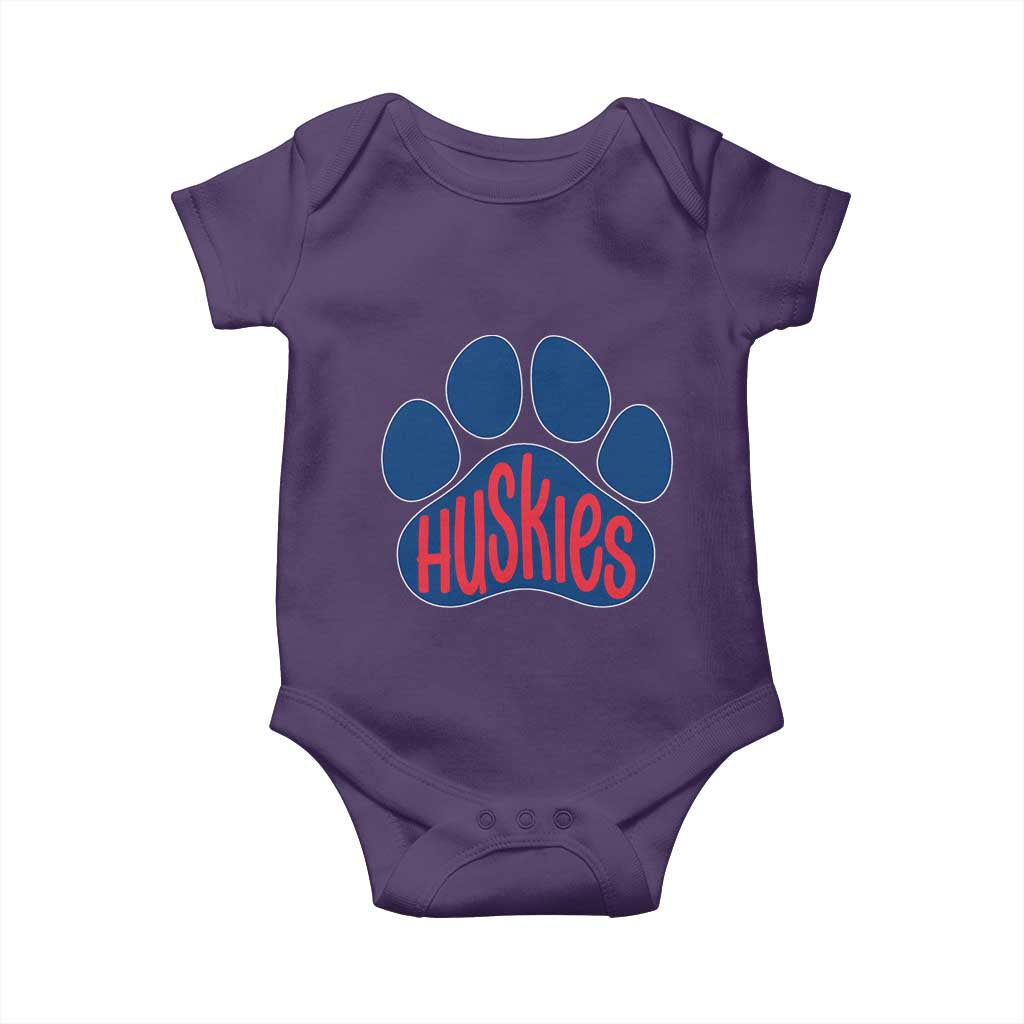 Siberian Husky Fan Paw Baby Onesie Sports Dog Lover TS12 Purple Print Your Wear