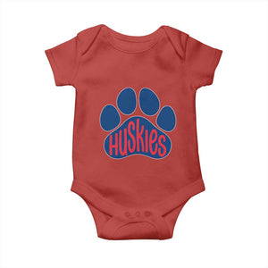 Siberian Husky Fan Paw Baby Onesie Sports Dog Lover TS12 Red Print Your Wear