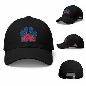 Siberian Husky Fan Paw Baseball Cap Sports Dog Lover TS12 Baseball Cap Universal Fit Black Print Your Wear