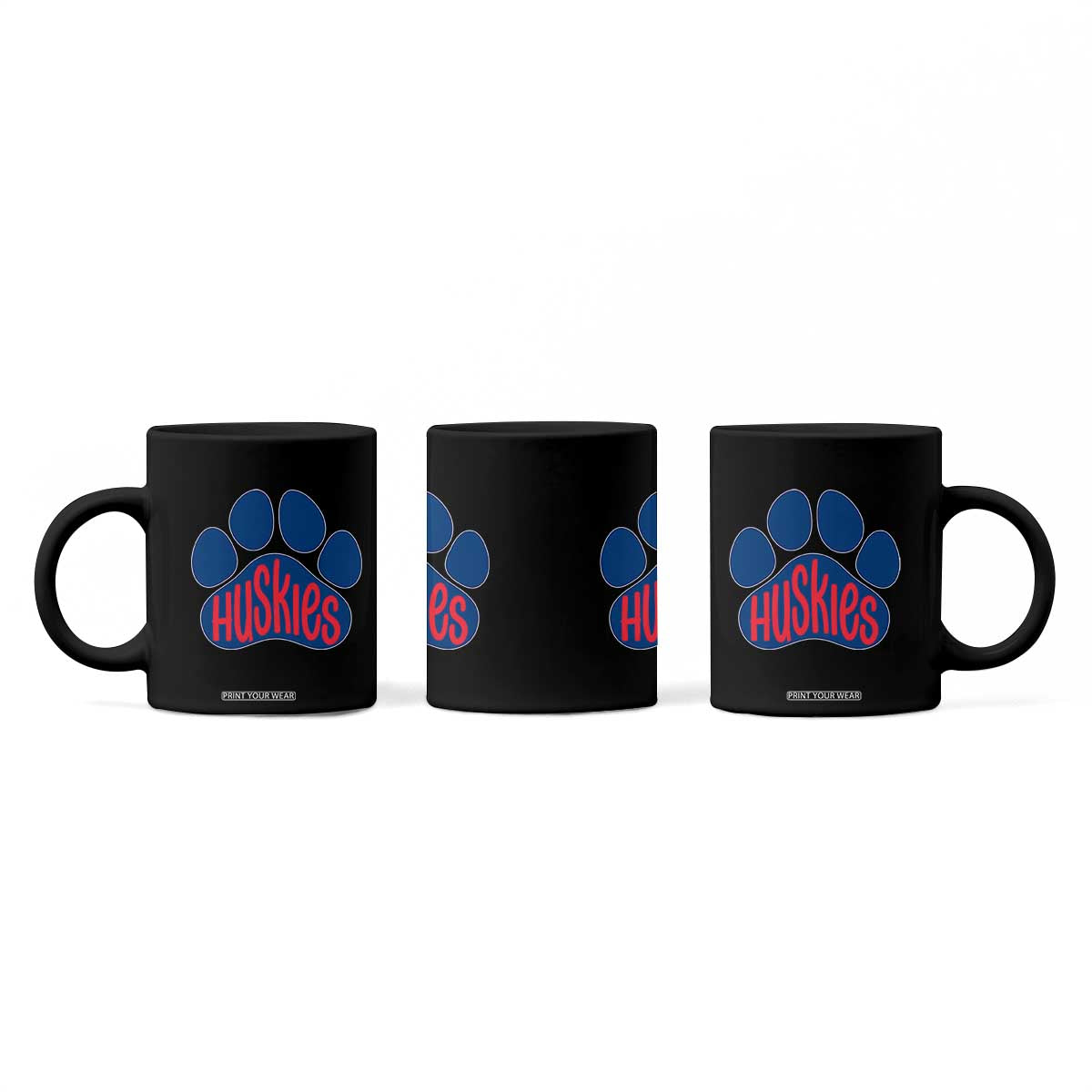 Siberian Husky Fan Paw Coffee Mug Sports Dog Lover TS12 Print Your Wear