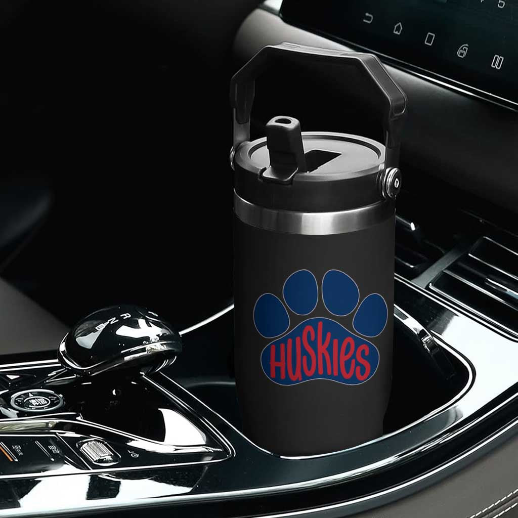 Siberian Husky Fan Paw Flip Straw Tumbler Sports Dog Lover TS12 Print Your Wear