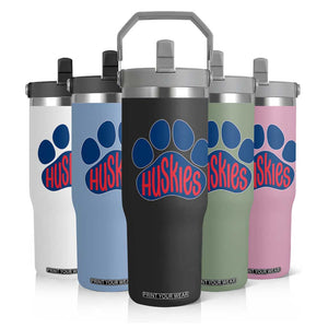 Siberian Husky Fan Paw Flip Straw Tumbler Sports Dog Lover TS12 Print Your Wear
