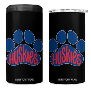 Siberian Husky Fan Paw 4 in 1 Can Cooler Tumbler Sports Dog Lover TS12 One Size: 16 oz Black Print Your Wear