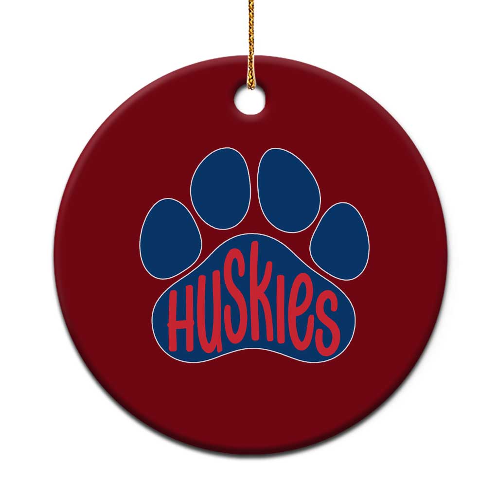 Siberian Husky Fan Paw Ceramic Ornament Sports Dog Lover TS12 1pc Red Print Your Wear