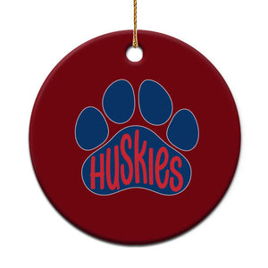 Siberian Husky Fan Paw Ceramic Ornament Sports Dog Lover TS12 1pc Red Print Your Wear