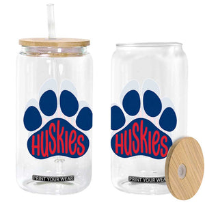 Siberian Husky Fan Paw Glass Can Sports Dog Lover TS12 Print Your Wear