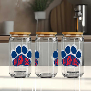 Siberian Husky Fan Paw Glass Can Sports Dog Lover TS12 Print Your Wear