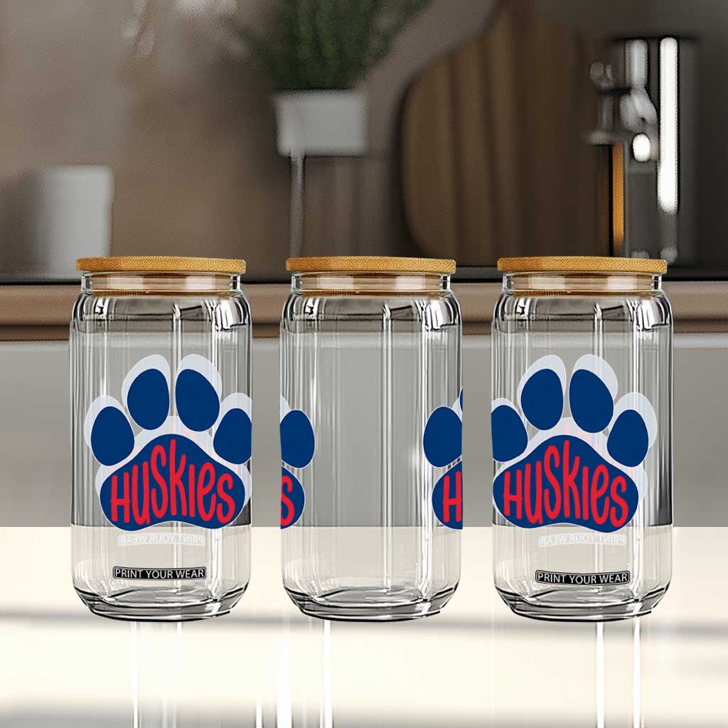 Siberian Husky Fan Paw Glass Can Sports Dog Lover TS12 Print Your Wear