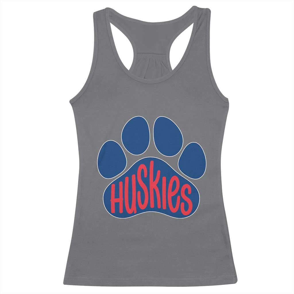 Siberian Husky Fan Paw Racerback Tank Top Sports Dog Lover TS12 Charcoal Print Your Wear