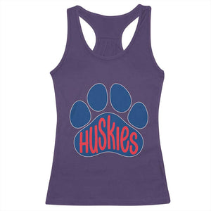 Siberian Husky Fan Paw Racerback Tank Top Sports Dog Lover TS12 Purple Print Your Wear