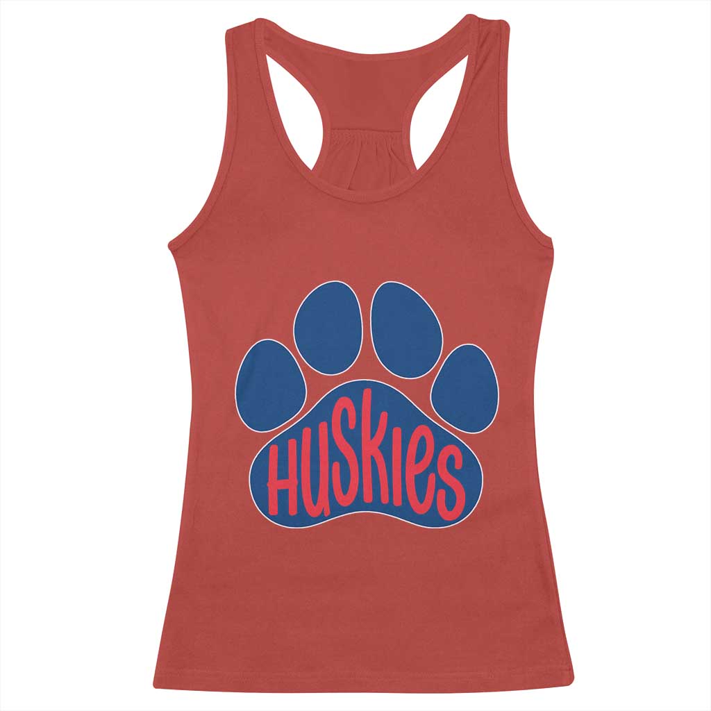 Siberian Husky Fan Paw Racerback Tank Top Sports Dog Lover TS12 Red Print Your Wear