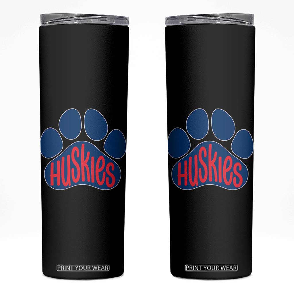 Siberian Husky Fan Paw Skinny Tumbler Sports Dog Lover TS12 Black Print Your Wear