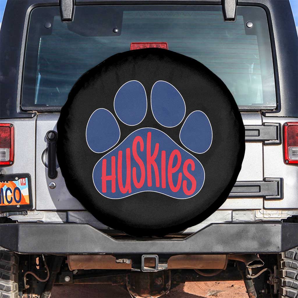 Siberian Husky Fan Paw Spare Tire Cover Sports Dog Lover TS12 No hole Black Print Your Wear