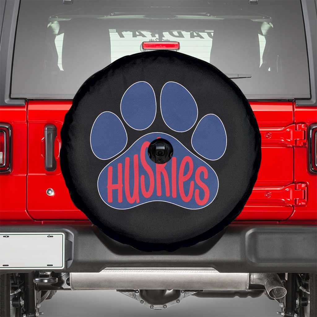 Siberian Husky Fan Paw Spare Tire Cover Sports Dog Lover TS12 Black Print Your Wear