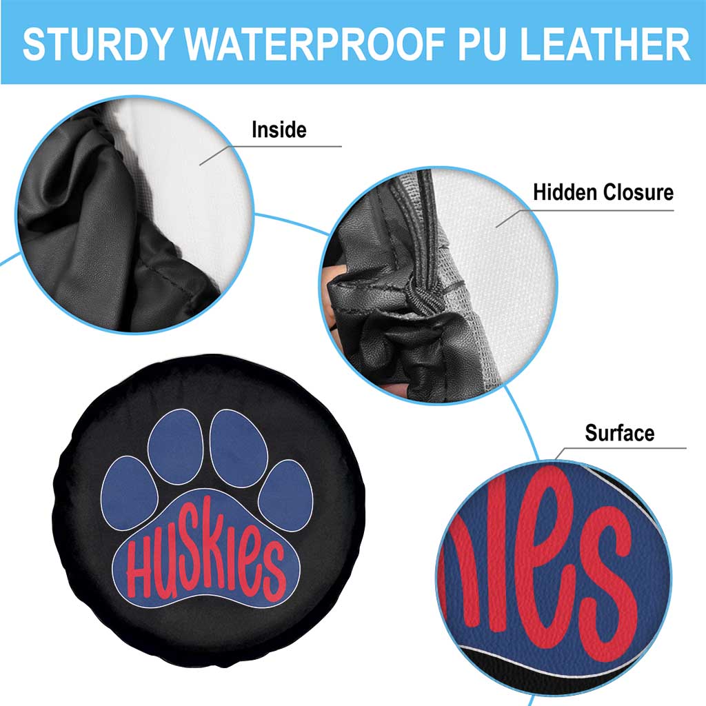 Siberian Husky Fan Paw Spare Tire Cover Sports Dog Lover TS12 Print Your Wear