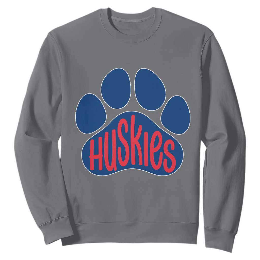 Siberian Husky Fan Paw Sweatshirt Sports Dog Lover TS12 Charcoal Print Your Wear