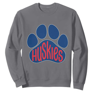 Siberian Husky Fan Paw Sweatshirt Sports Dog Lover TS12 Charcoal Print Your Wear