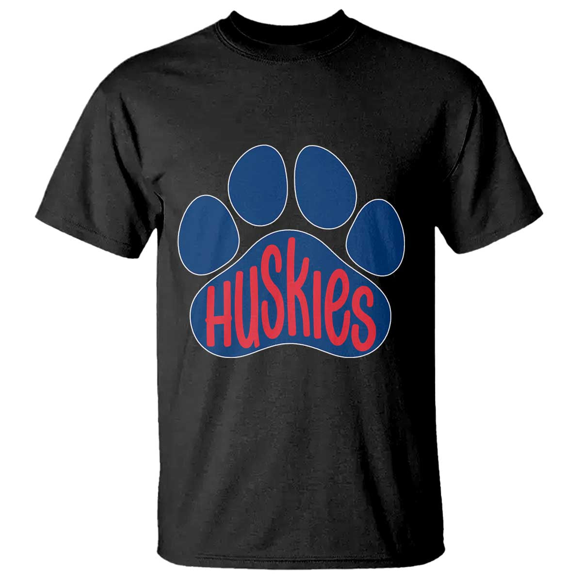 Siberian Husky Fan Paw T Shirt Sports Dog Lover TS12 Black Print Your Wear
