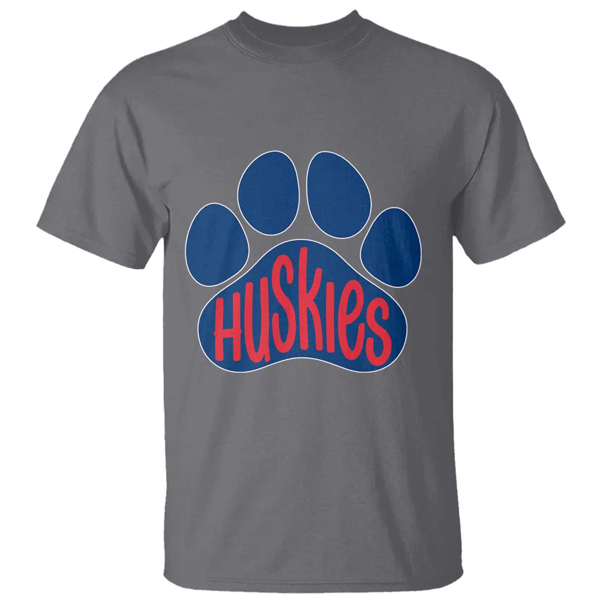 Siberian Husky Fan Paw T Shirt Sports Dog Lover TS12 Charcoal Print Your Wear