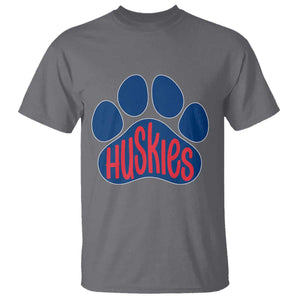 Siberian Husky Fan Paw T Shirt Sports Dog Lover TS12 Charcoal Print Your Wear