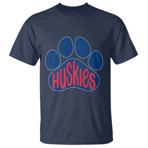 Siberian Husky Fan Paw T Shirt Sports Dog Lover TS12 Navy Print Your Wear