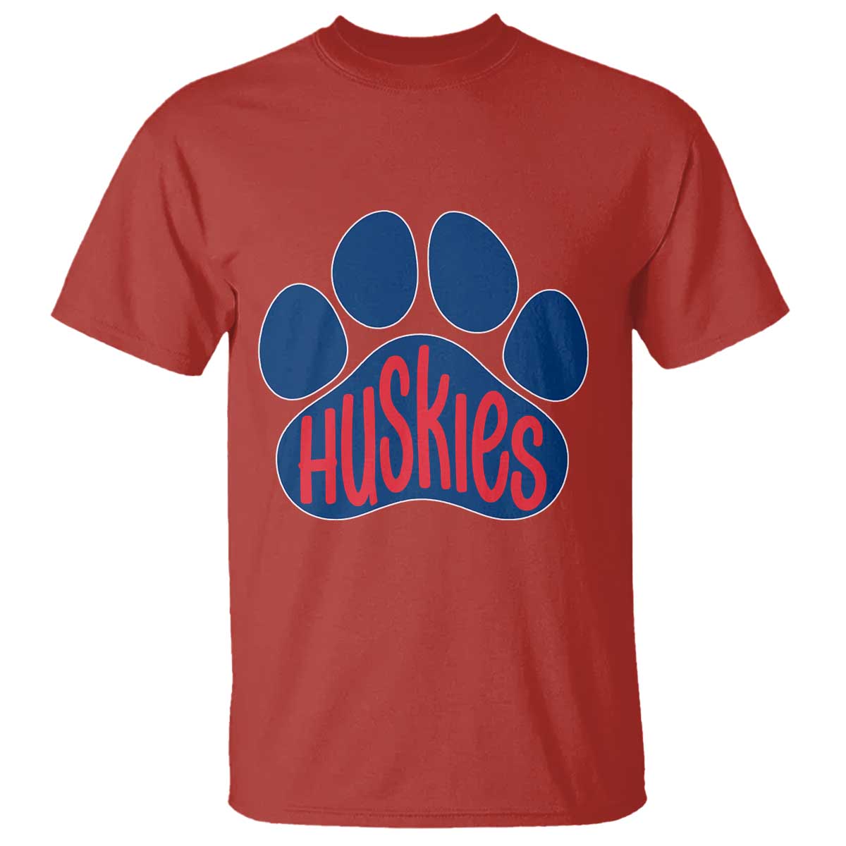 Siberian Husky Fan Paw T Shirt Sports Dog Lover TS12 Red Print Your Wear