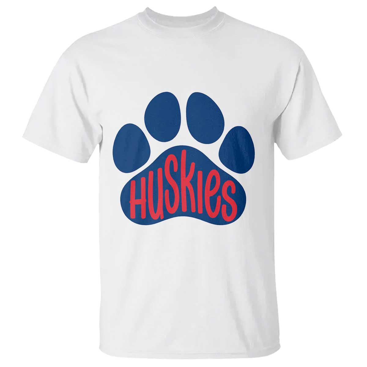 Siberian Husky Fan Paw T Shirt Sports Dog Lover TS12 White Print Your Wear