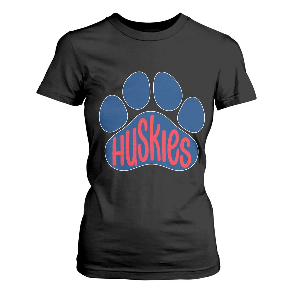 Siberian Husky Fan Paw T Shirt For Women Sports Dog Lover TS12 Black Print Your Wear