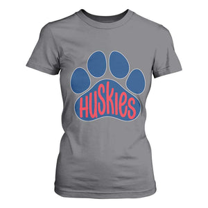 Siberian Husky Fan Paw T Shirt For Women Sports Dog Lover TS12 Charcoal Print Your Wear