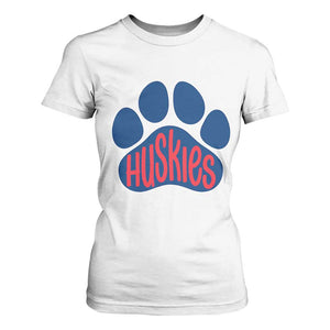 Siberian Husky Fan Paw T Shirt For Women Sports Dog Lover TS12 White Print Your Wear